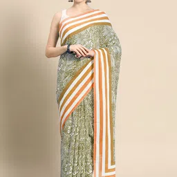 BUTA BUTI Floral Pure Cotton Saree-image-45