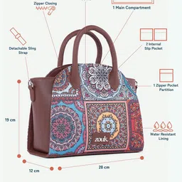 ZOUK Women Ethnic Motifs Printed Swagger Handheld Bag image 4