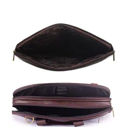 the clownfish THE CLOWNFISHDark Brown Laptop Sleeve With Laptop Bag Combo image 3