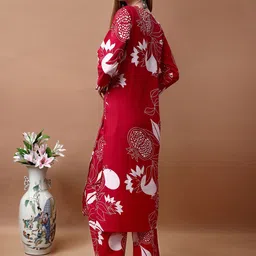 SANTOPERA DESIGNER Women Floral Printed Regular Kurta with Palazzos image 2