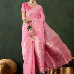 Mitera Woven Design Zari Handloom Banarasi Saree-picture-24