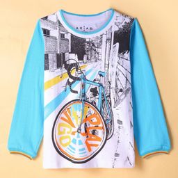 ARIAS By LARA DUTTA Boys Printed Extended Sleeves Raw Edge T-shirt-picture-43