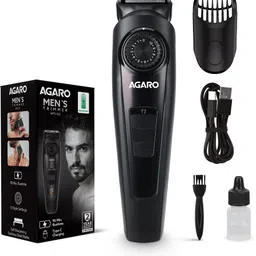 AGARO Beard Trimmer MT5005, 90 Min Runtime, Type-C, 6 Combs & Self-Sharpening Blades Trimmer 60 min Runtime 2 Length Settings-picture-19
