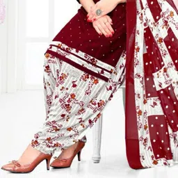 simplyethnic Unstitched Crepe Salwar Suit Material Floral Print image 3