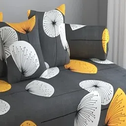 geet trader Polycotton Floral Diwan Set image 2