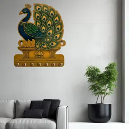 flipkart smartbuy Premium Peacock Designe Keys Hanger Stand For Home and Office Wood Key Holder image 4