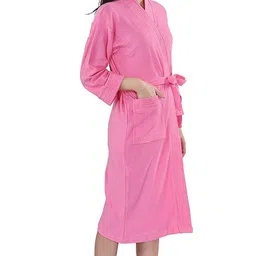 shree disha Baby Pink Large Bath Robe image 5
