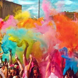 leafblu Small Size Color Smoke Fog Fountain [multicolor] Holi Color Powder Pack of 1 image 2