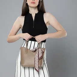 Mast & Harbour Structured Shoulder Bag with Bow-picture-47