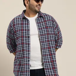 Sztori Men Plus Size Original Opaque Checked Casual Shirt image 1