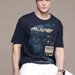 The Roadster Lifestyle Co. Printed Pure Cotton T-shirt-picture-32