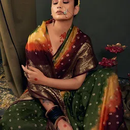 Bandhanivilla Bandhani Zari Pure Silk Bandhani Saree-picture-23