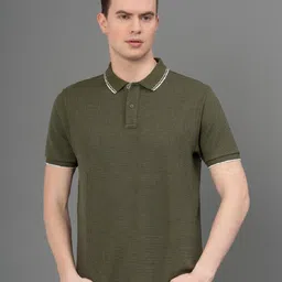 Red Tape Self Design Stretch Structured Polo T-Shirt-picture-18