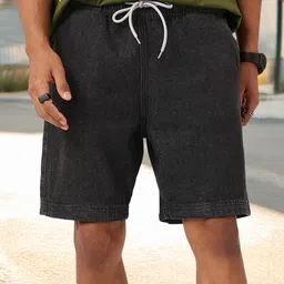 Kook N Keech Men Street Savvy Skater Fit Denim Shorts-image-81