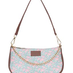 ZOUK Chettinad Florals Blue Printed Baguette Bag-picture-9