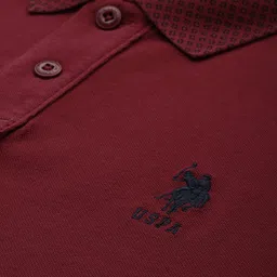 U.S. Polo Assn. Pure Cotton Polo Collar Slim Fit Casual T-shirt image 4