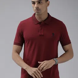 U.S. Polo Assn. Pure Cotton Polo Collar Slim Fit Casual T-shirt image 2