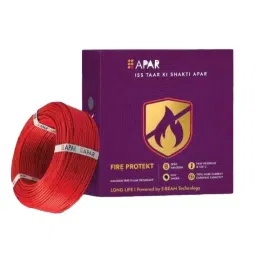 Apar Anushakti 90 m Fire Protekt Industrial Cable HFFR (XZ) Multi Stranded Bare Annealed Single Core 2.50 Sq. mm Red-picture-23