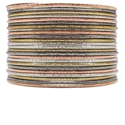 OOMPH Set Of 24 Oxidised RimJhim Shimmer Bangles image 2