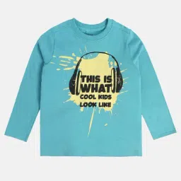 Miniklub Boys Blue Printed Regular Fit T-Shirt-image-84