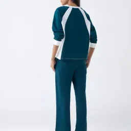 studiofit women Studiofit by Westside Teal Solid High-Rise Track Pants image 2