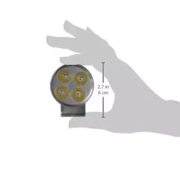 AllExtreme EX4RFS1 4 LED Round Fog Light Waterproof Driving Spot Lamp with Mounting Brackets for Motorcycle and Cars (12W, White Light, 1 PC) image 4