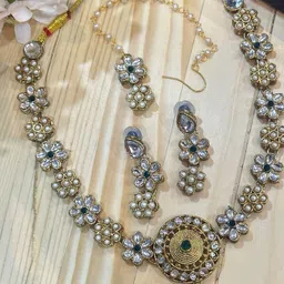 JN HANDICRAFT Women White Jewellery Set-picture-12