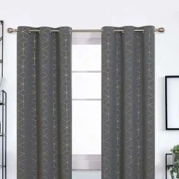 Urban Space Grey Polyester Window Curtain With Tieback & Eyelet-picture-37
