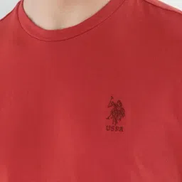 U.S. Polo Assn. Red Cotton Regular Fit Lounge T-Shirt image 5