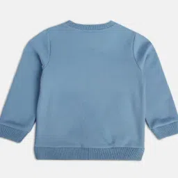 MINIKLUB Kids Blue Graphic Print Full Sleeves Sweatshirt image 2