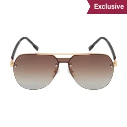 Ted Smith Brown Aviator UV Protection Unisex Sunglasses-picture-20