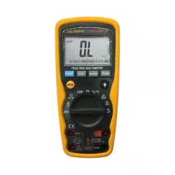 Metravi Digital TRMS Multimeter Backlit LCD Display Yellow & Black, Metrasafe-16 image 2