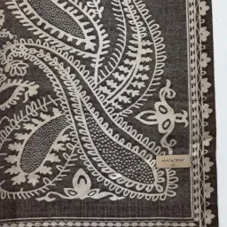 Mafadeny Brown Regular Fit Printed Stole image 4