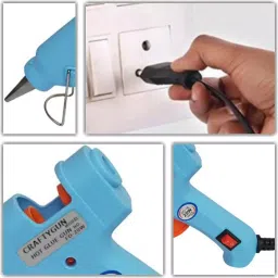 CRAFTYGUN 20 W Mini Glue Gun with 40 Sticks Sky Blue 7 mm Stick Diameter, SH_SSKYBLU--MINI-40-STKKS-20WT image 4