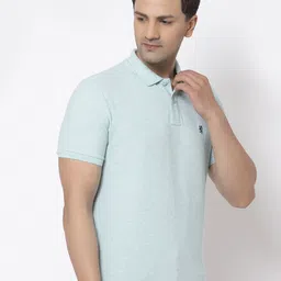 Red Tape Men Blue Polo Collar Pure Cotton T-shirt image 4