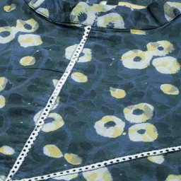 Saanjh Blue Mandarin Collar Printed Tunic image 2