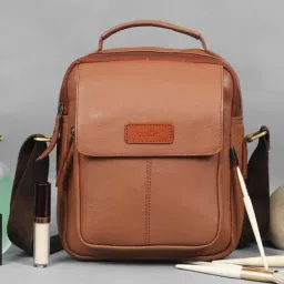 Celtic Tan Leather Cross Body Bag-picture-16