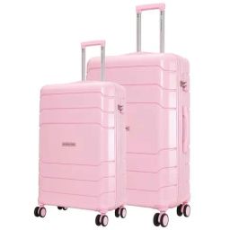 NASHER MILES Lisbon Hard Sided Polypropylene Luggage Set of 2 Rose Pink Trolley Bags (55 & 65 Cm)-picture-11