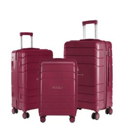 Nasher Miles Lisbon Polypropylene Burgundy Hardsided Luggage Set (NM 10312 Lisbon Burgundy S3)-picture-34