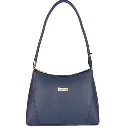 Bellissa Blue Solid Medium Premium Shoulder Handbag-picture-10