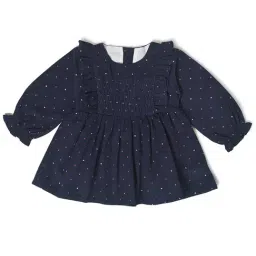 MiArcus Kids Navy Printed Full Sleeves Frock-picture-24