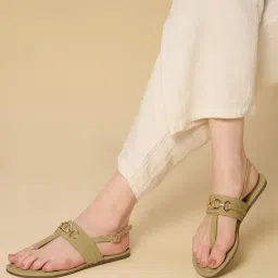 Inc.5 Women's Green Back Strap Sandals-picture-41