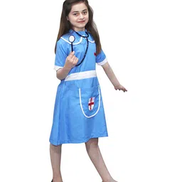 Kaku Fancy Dresses Our Community Helper Nurse Theme Costume Set - Blue-image-52
