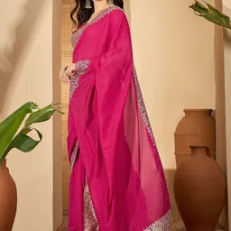 all about you Embellished Zari Heavy Work Saree image 2