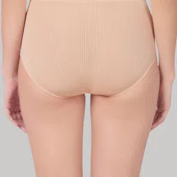 PLUMBURY Pack Of 3 Mid-Rise Seamless Hipster Briefs PL-PANTY-6251-BL/BG/BLUE-M image 3