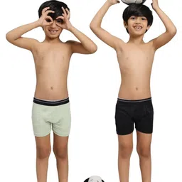 CUTE XII FASHION Boys Pack Of 2 Cotton Mid-Rise Trunks-picture-26