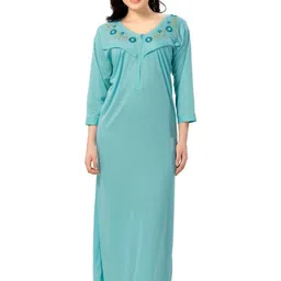 UDHATIKRAMAN Embroidered Maxi Nightdress image 2