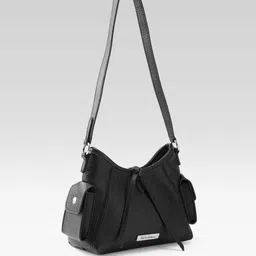 Mast & Harbour Textured Half Moon Shoulder Bag image 3