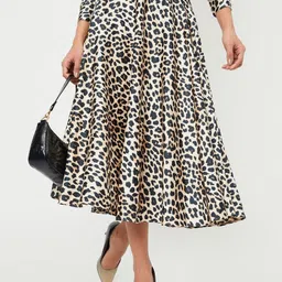 max Women Animal Printed A-Line Midi Skirt-picture-54