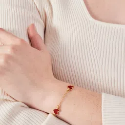 Accessorize London Enamel Heart Link Bracelet-picture-15